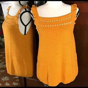NEW with tags! 💝🎁 J Crew mustard ruffle sleeve sweater top.
